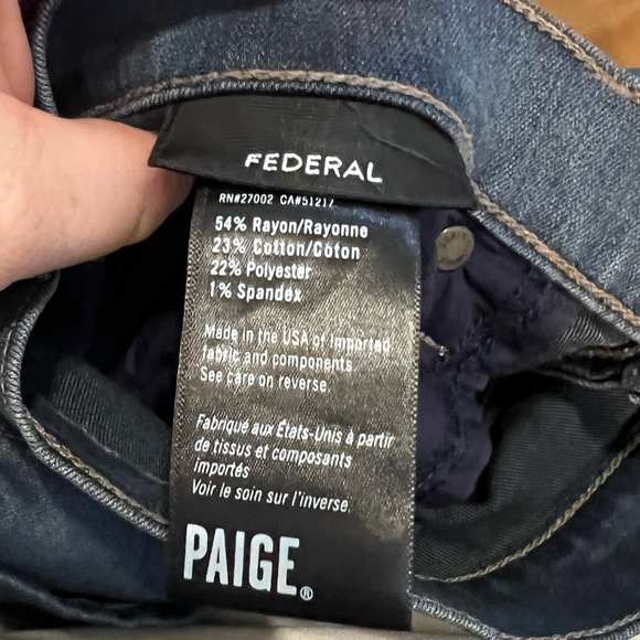 PAIGE Federal Straight Fit Jeans in Marson Men's Size 36 - Picture 6 of 7